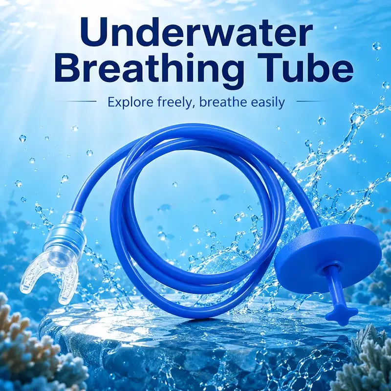 Scuba Diving Oxygen Supply Set with Snorkels, Single-Dual Head Splash-Resistant Regulator, Silicone Leak-Proof Underwater Breathing Valve & Diving Masks (Pool & Water Toy for Training)